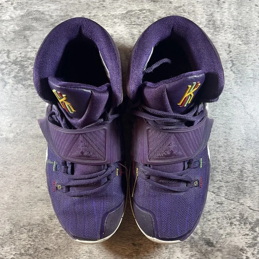 Nike Kyrie 6 Grand Purple Enlightenment Basketball Sneakers Size 6.5Y bq5599-500